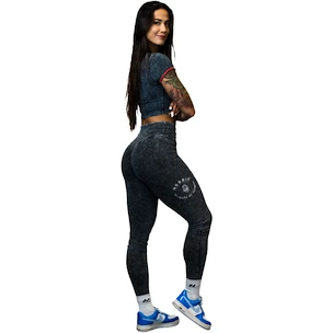 Legginsy damskie Nebbia NEBBIA x OLYMPIA Washed High Waisted Leggings GYM WARRIOR 776 black