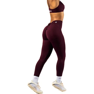 Legginsy damskie Nebbia STRONG BEAUTY V-Cut Lace-Up Sculpting Leggings OWN YOUR POWER 426 dark red