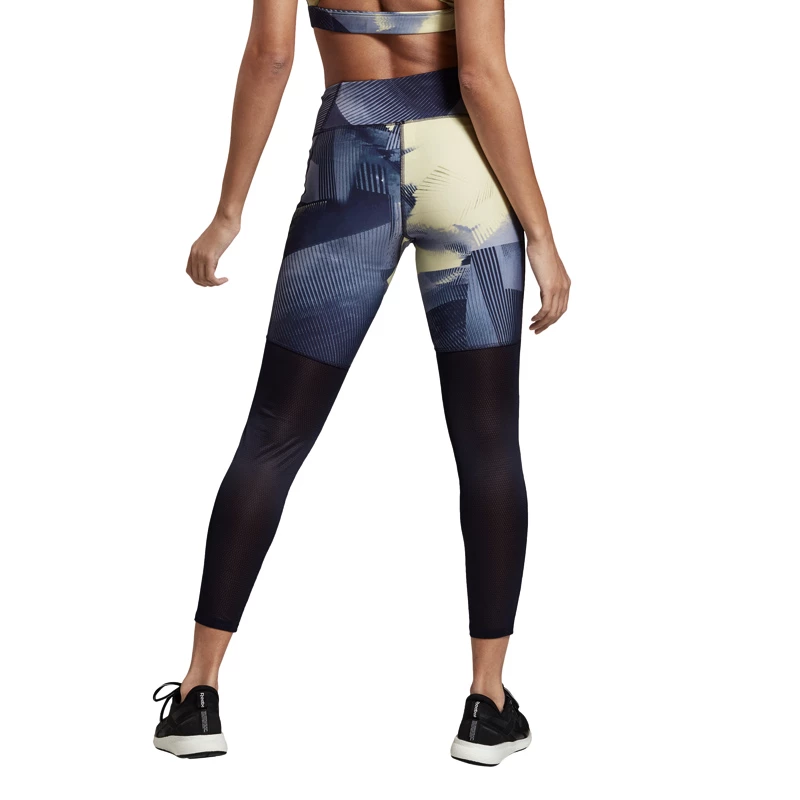 Legginsy damskie Reebok  Tight AOP Purple XS