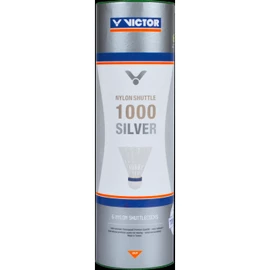 Lotki do badmintona Victor Nylon Shuttle 1000 Silver - White 6 szt