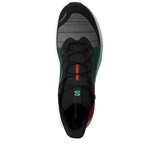 Męskie buty do biegania Salomon Genesis Black/Electric Green/Cherry Tomato  UK 9