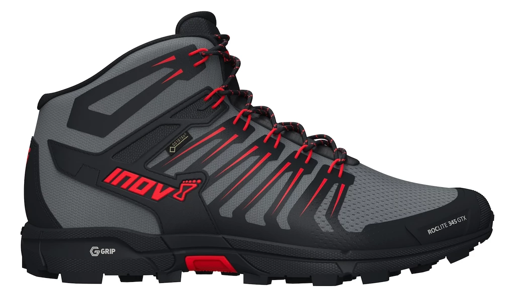 Męskie buty outdoorowe Inov-8  Roclite 345 GTX Grey/Black/Red  UK 10