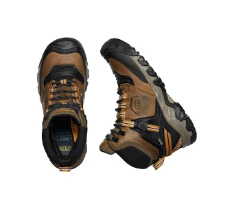 Męskie buty outdoorowe Keen Ridge Flex Mid Wp Bison/Golden Brown  US 9,5