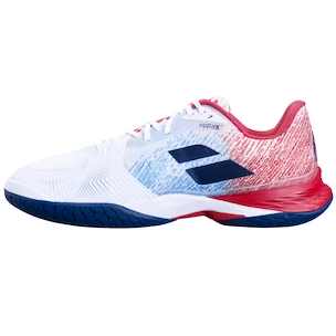 Męskie buty tenisowe Babolat Jet Mach 3 AC Men Wide White/Estate Blue  EUR 42,5