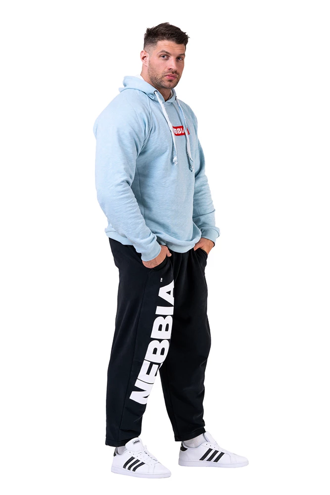 Męskie spodnie dresowe Nebbia  Beast Mode On iconic sweatpants 186&nbsp;black