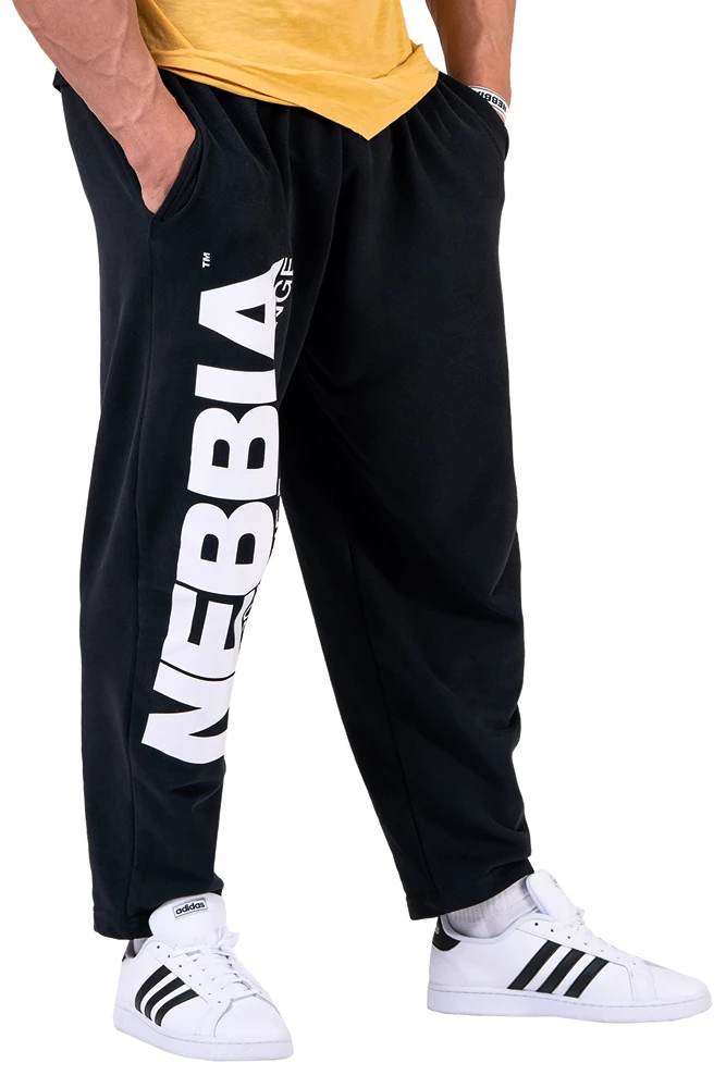 Męskie spodnie dresowe Nebbia  Beast Mode On iconic sweatpants 186&nbsp;black