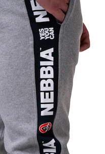 Męskie spodnie dresowe Nebbia  Golden Era sweatpants 196 light grey XXL