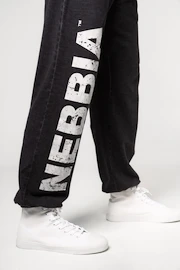 Męskie spodnie dresowe Nebbia Washed-off Gym Sweatpants Baggy Style GYM BRO 373 Black