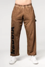 Męskie spodnie dresowe Nebbia Washed-off Gym Sweatpants Baggy Style GYM BRO 373 Ligth Brown