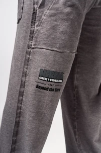 Męskie spodnie dresowe Nebbia  Washed-off Gym Sweatpants NO SHORTCUTS 372 Light Grey