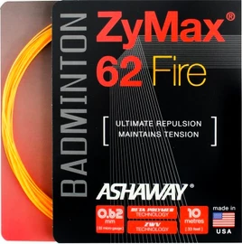 Naciąg rakiety do badmintona Ashaway ZyMax 62 Fire Orange