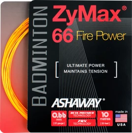 Naciąg rakiety do badmintona Ashaway ZyMax 66 Fire Orange