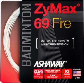 Naciąg rakiety do badmintona Ashaway ZyMax 69 Fire White