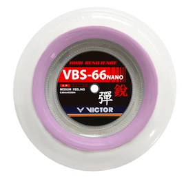 Naciąg rakiety do badmintona Victor VBS-66N Pink Reel 200 m