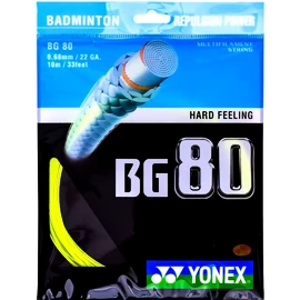 Naciąg rakiety do badmintona Yonex BG 80 Yellow