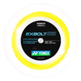 Naciąg rakiety do badmintona Yonex Exbolt 63 Yellow (200 m)