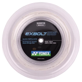 Naciąg rakiety do badmintona Yonex Exbolt 65 White (200 m)