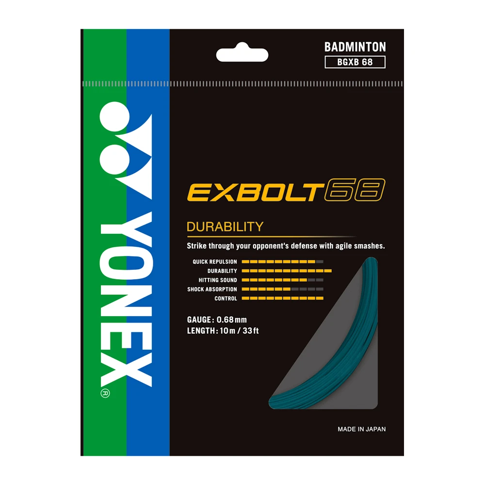 Naciąg rakiety do badmintona Yonex  EXBOLT 68 10m Turquise
