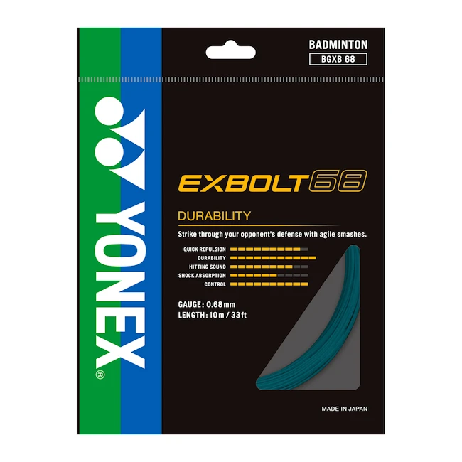 Naciąg rakiety do badmintona Yonex  EXBOLT 68 10m Turquise