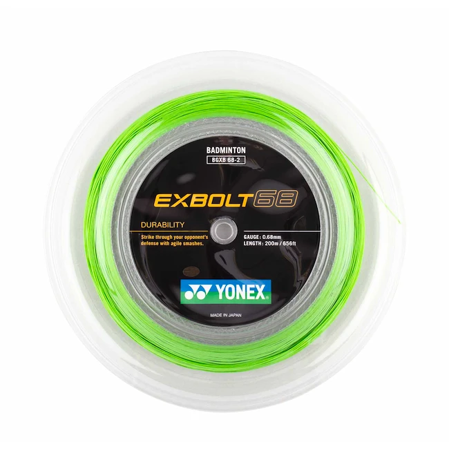 Naciąg rakiety do badmintona Yonex  Exbolt 68 Lime Green (200 m)