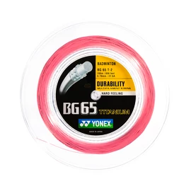 Naciąg rakiety do badmintona Yonex Micron BG65Ti Pink (0.70 mm) - 200 m