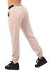 Nebbia Kultowe spodnie dresowe z gumką w pasie 408 kremowe