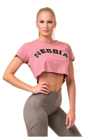 Nebbia Loose Fit &amp; Sportowy krótki top w kolorze starego różu