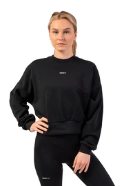 Nebbia Luźna bluza z kapturem „Feeling Good” 420 czarna