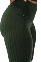 Nebbia Prążkowane legginsy z wysokim stanem, z bawełny organicznej 405 w kolorze ciemnozielonym