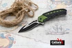 Nóż Cattara   zavírací COBRA 20cm s pojistkou zelená-černá