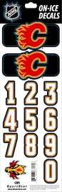 Numery na kasku Sportstape ALL IN ONE HELMET DECALS - CALGARY FLAMES - DARK HELMET