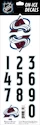 Numery na kasku Sportstape  ALL IN ONE HELMET DECALS - COLORADO AVALANCHE