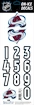 Numery na kasku Sportstape  ALL IN ONE HELMET DECALS - COLORADO AVALANCHE - DARK HELMET