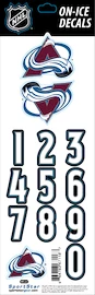 Numery na kasku Sportstape ALL IN ONE HELMET DECALS - COLORADO AVALANCHE - DARK HELMET