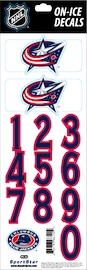 Numery na kasku Sportstape ALL IN ONE HELMET DECALS - COLUMBUS BLUE JACKETS