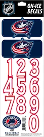 Numery na kasku Sportstape ALL IN ONE HELMET DECALS - COLUMBUS BLUE JACKETS - DARK HELMET