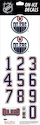 Numery na kasku Sportstape  ALL IN ONE HELMET DECALS - EDMONTON OILERS