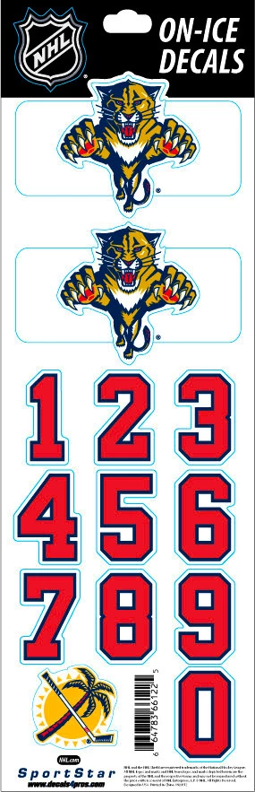 Numery na kasku Sportstape  ALL IN ONE HELMET DECALS - FLORIDA PANTHERS