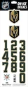 Numery na kasku Sportstape  ALL IN ONE HELMET DECALS - LAS VEGAS GOLDEN KNIGHTS