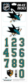 Numery na kasku Sportstape ALL IN ONE HELMET DECALS - SAN JOSE SHARKS