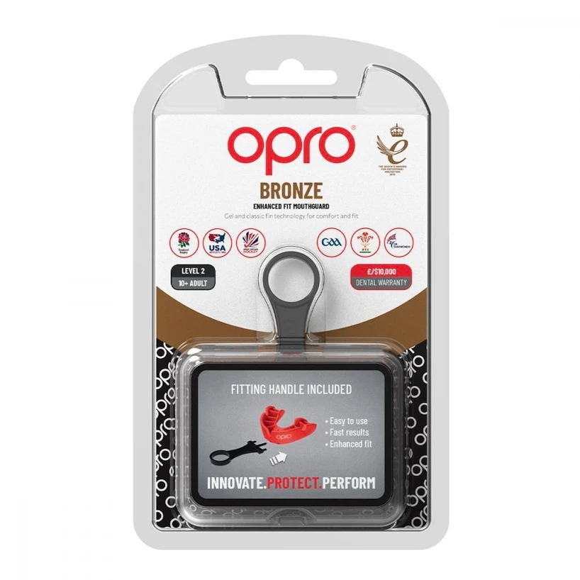 Ochraniacz na zęby Opro  BRONZE Red Senior