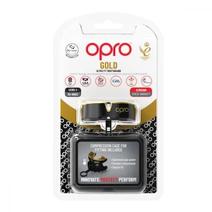Ochraniacz na zęby Opro  GOLD Black/Gold Senior