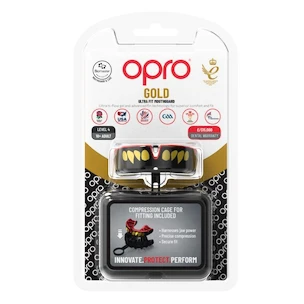Ochraniacz na zęby Opro  GOLD JAWZ Black/Red/Gold Senior