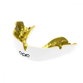 Ochraniacz na zęby Opro INSTANT CUSTOM FIT SOLIDS White/Gold Senior