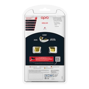 Ochraniacz na zęby Opro  INSTANT CUSTOM FIT SOLIDS White/Gold Senior