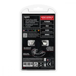 Ochraniacz na zęby Opro  INSTANT CUSTOM FIT UFC Black/Silver/White Senior