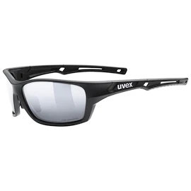 Okulary sportowe Uvex Sportstyle 232 P Black Mat / Polavision Mirror Silver (Cat. 3)