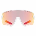 Okulary sportowe Uvex  Sportstyle 236 Small Set White Mat/Mirror Red (Cat. 2) + Clear (CAT. 0)