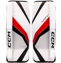 Parkany bramkarskie CCM YTflex 3 White/White/Red/Black Youth 26 cali