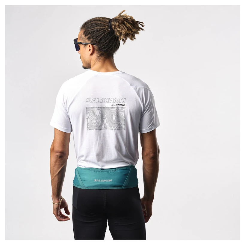 Pas do biegania Salomon Pulse Belt Tahitian Tide/Glacier Gray